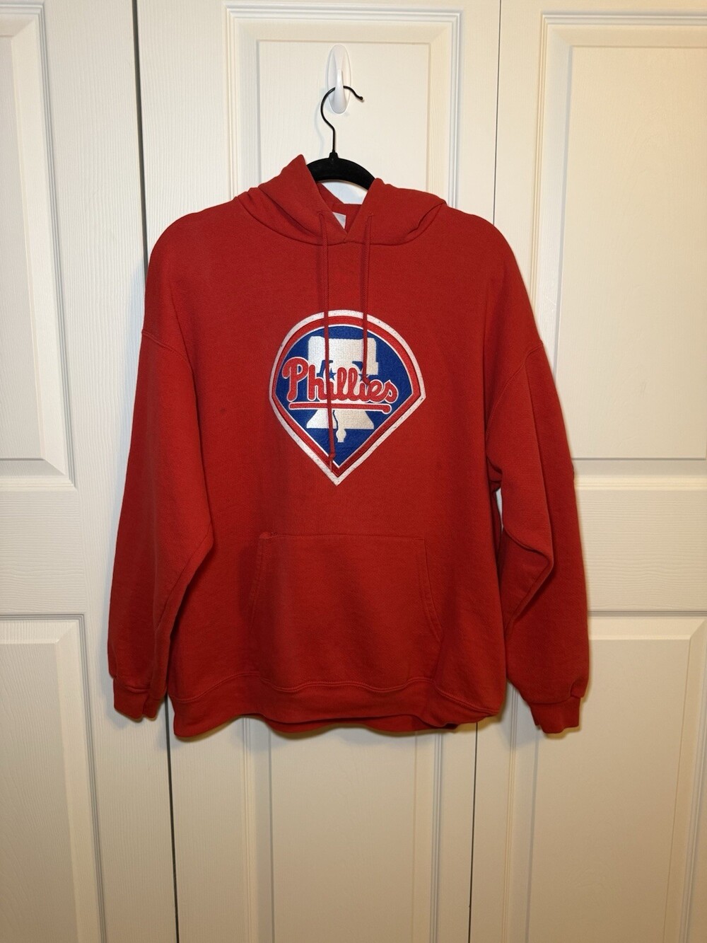 2008 Philadelphia Phillies World Series Hoodie Majestic Red MLB Medium 23” P2P